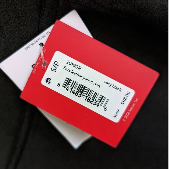 SPANX Faux Leather Pencil Skirt Size S NWT 13 - Picture 11 of 11